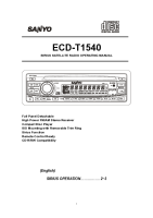 Sanyo ECD-T1540 - Owners Manual